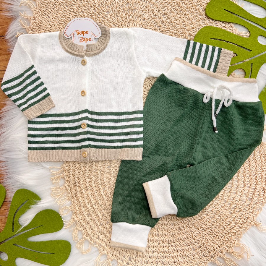 Conjunto de Linha Listras CÓS NOVO - Verde Militar Conjunto de Linha Listras CÓS NOVO - Verde Militar